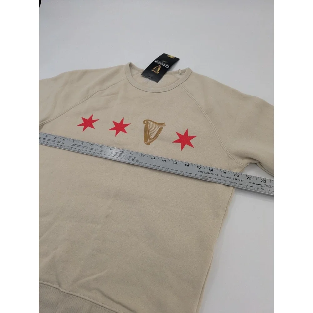 Chicago‎ Stars Crewneck Guinness Open Gate Brewery Size XS Fleece Beige